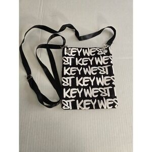 Robin Ruth‎ Key West Graphic Print Crossbody Bag Black White Multi Color Pouch